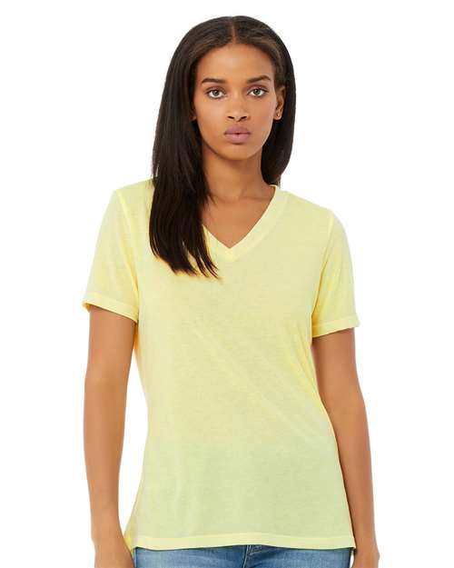 Women's Relaxed Triblend Short Sleeve V-Neck Tee - 6415
