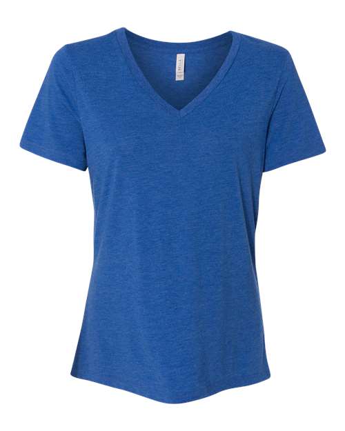 Women's Relaxed Triblend Short Sleeve V-Neck Tee - 6415