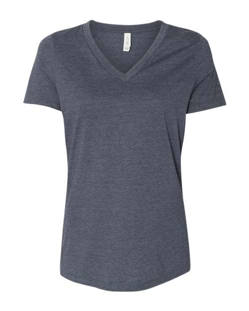 Women's Relaxed Heather CVC V-Neck Tee - 6405CVC