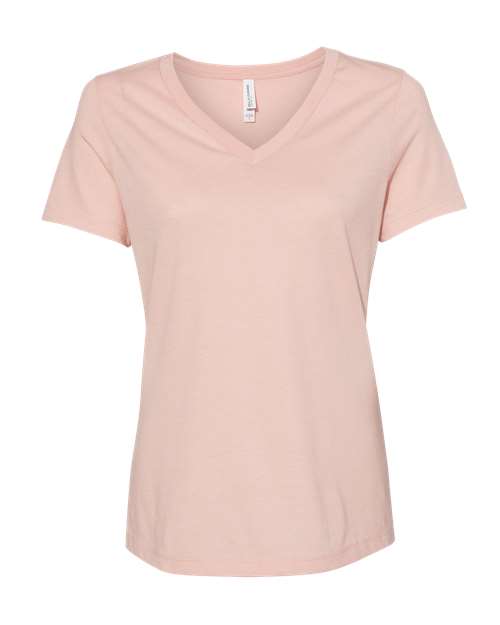 Women's Relaxed Heather CVC V-Neck Tee - 6405CVC