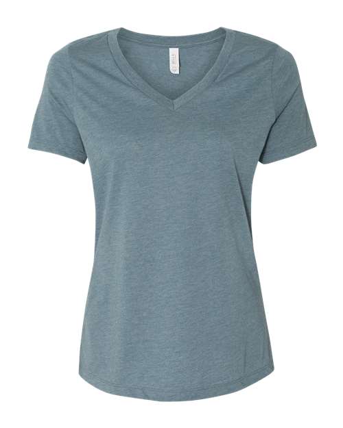 Women's Relaxed Heather CVC V-Neck Tee - 6405CVC