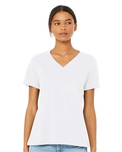 Women's Relaxed Heather CVC V-Neck Tee - 6405CVC