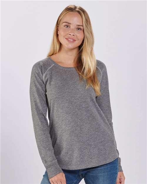 Women's Solid Preppy Patch Long Sleeve T-Shirt - BW3166