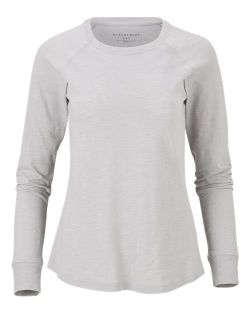 Women's Solid Preppy Patch Long Sleeve T-Shirt - BW3166