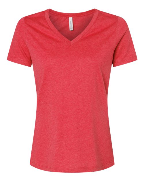 Women's Relaxed Heather CVC V-Neck Tee - 6405CVC