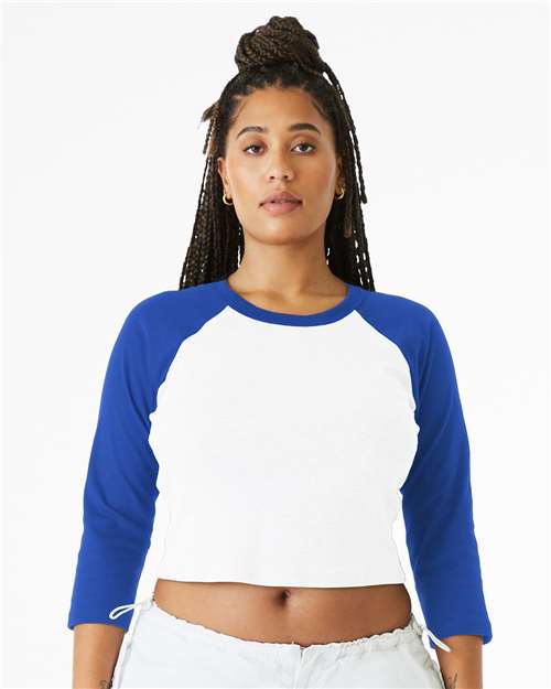 Women's Micro Rib 3/4 Raglan Sleeve Baby Tee - 1200