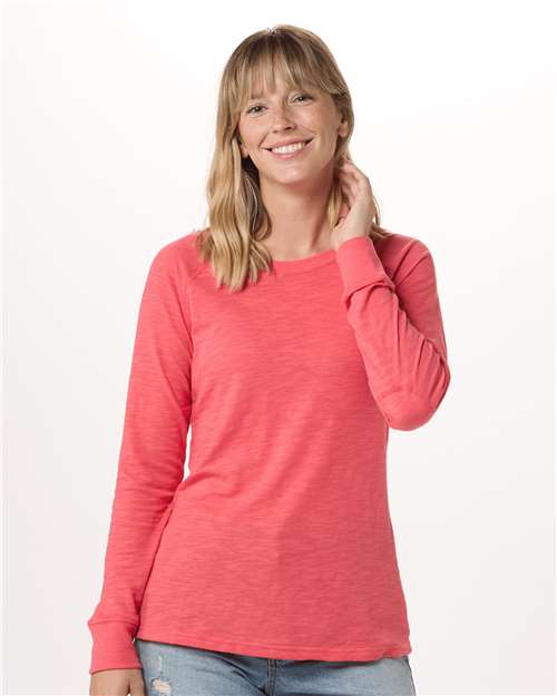 Women's Solid Preppy Patch Long Sleeve T-Shirt - BW3166