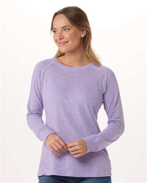 Women's Solid Preppy Patch Long Sleeve T-Shirt - BW3166