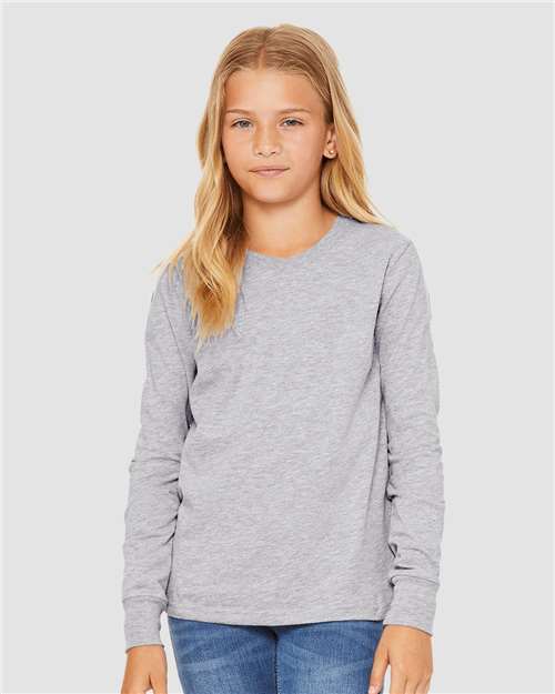 Youth Heather CVC Long Sleeve Tee - 3501YCVC