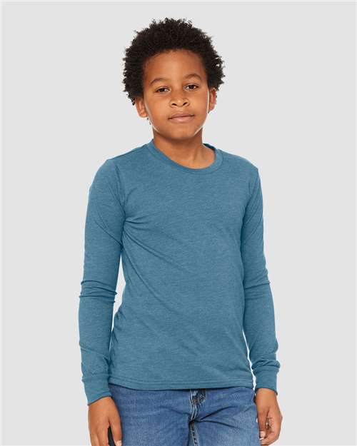 Youth Heather CVC Long Sleeve Tee - 3501YCVC