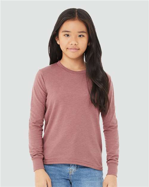 Youth Heather CVC Long Sleeve Tee - 3501YCVC