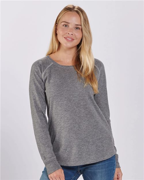 Women's Solid Preppy Patch Long Sleeve T-Shirt - BW3166