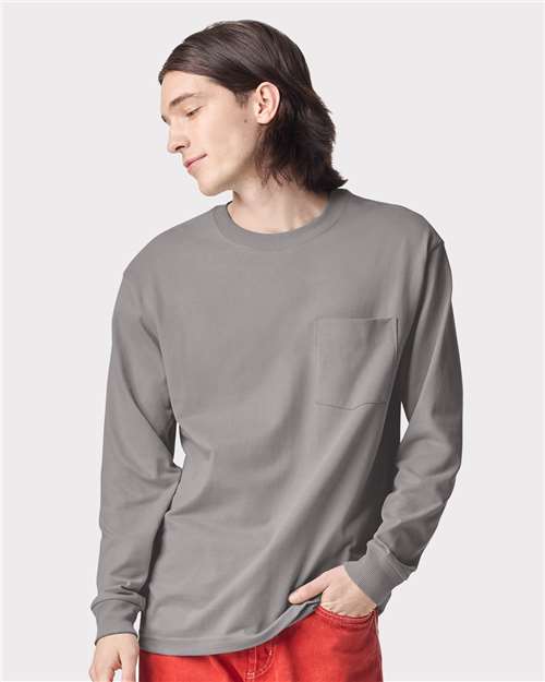 Super Heavyweight Long Sleeve Pocket Tee - 9410