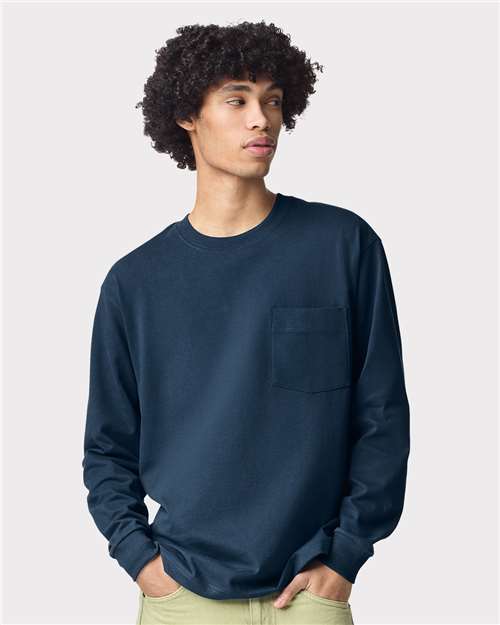 Super Heavyweight Long Sleeve Pocket Tee - 9410