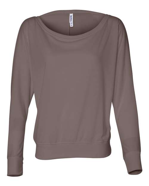Women’s Flowy Off Shoulder Long Sleeve Tee - 8850