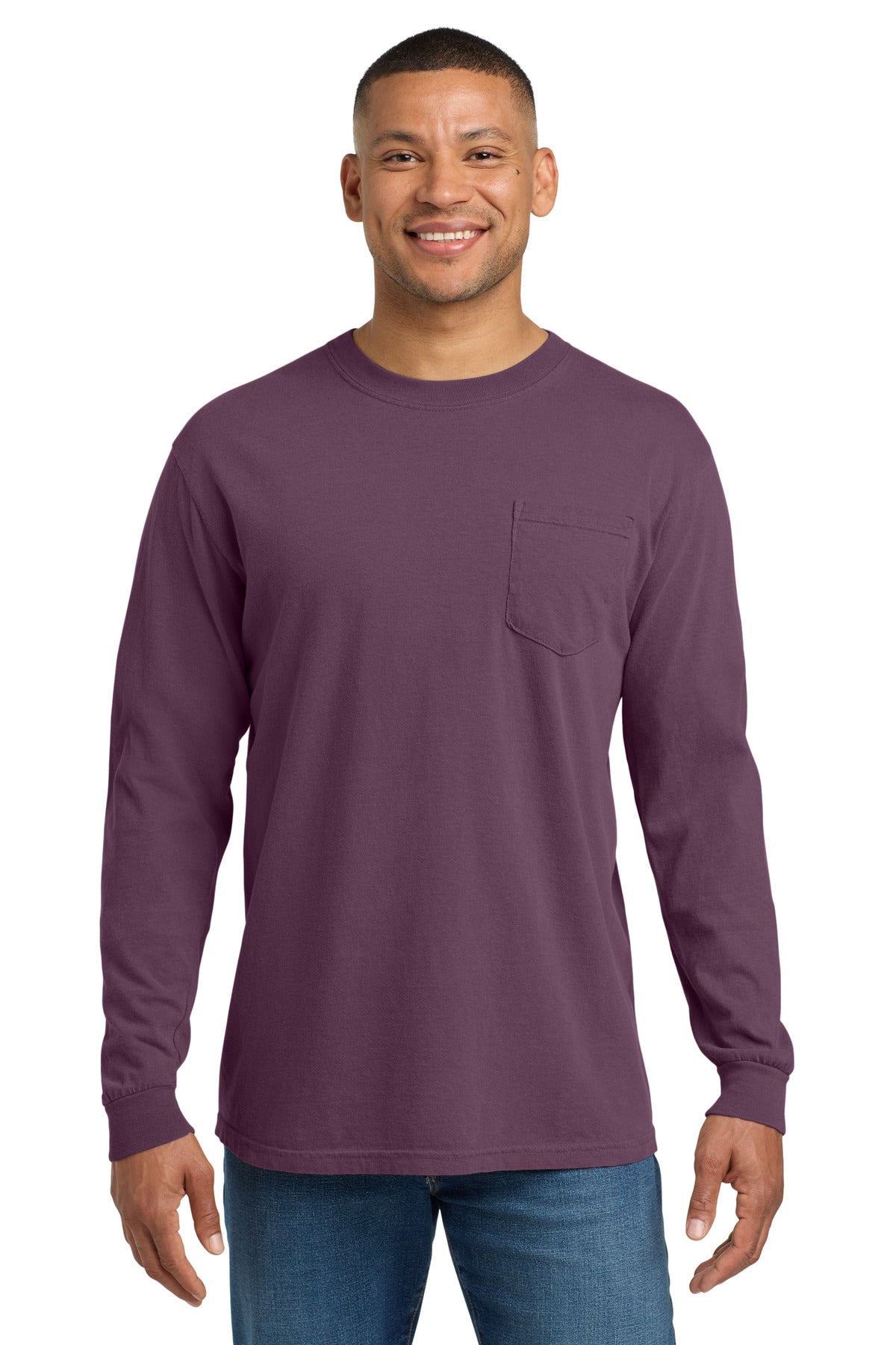 COMFORT COLORS Heavyweight Ring Spun Long Sleeve Pocket Tee. 4410
