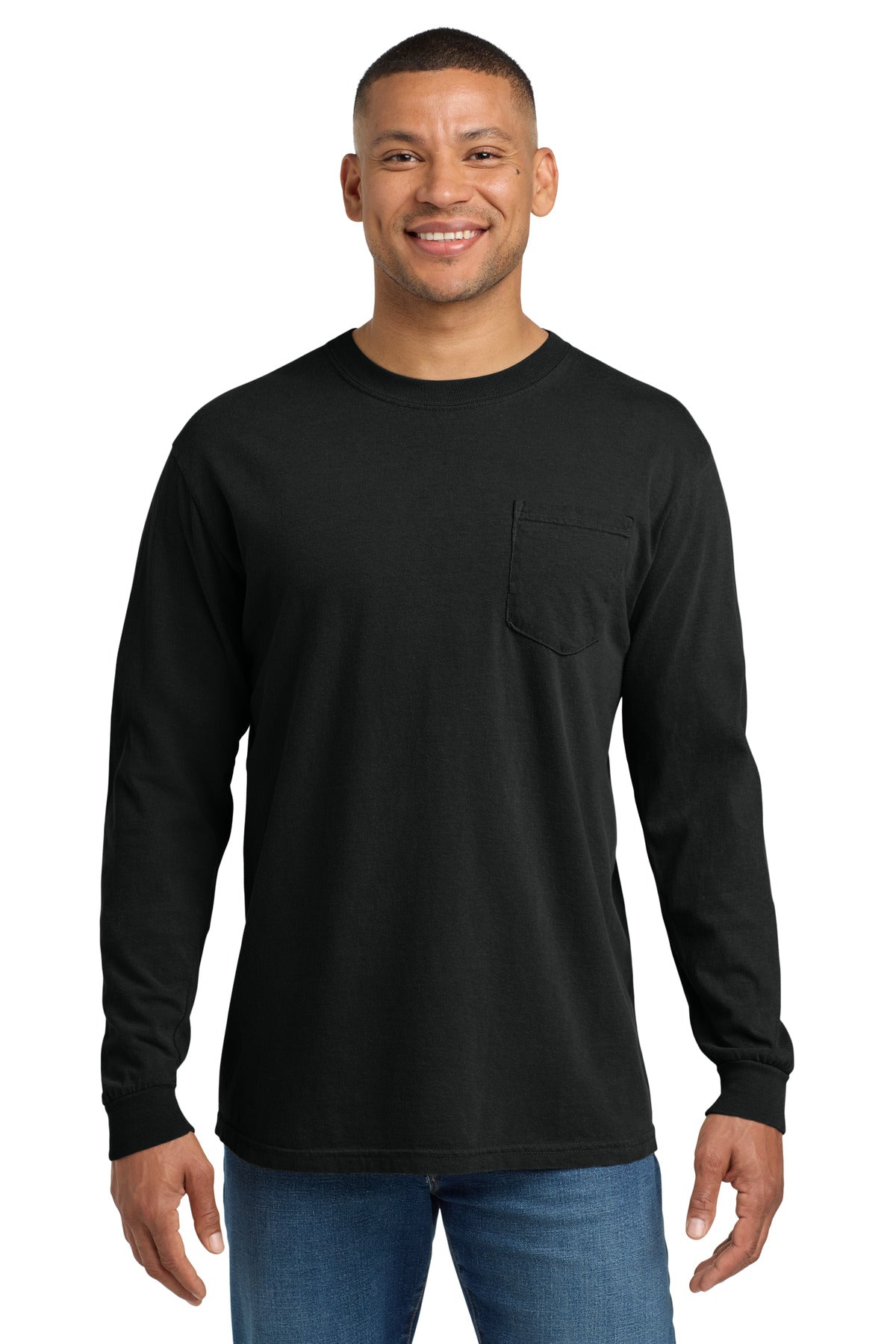 COMFORT COLORS Heavyweight Ring Spun Long Sleeve Pocket Tee. 4410