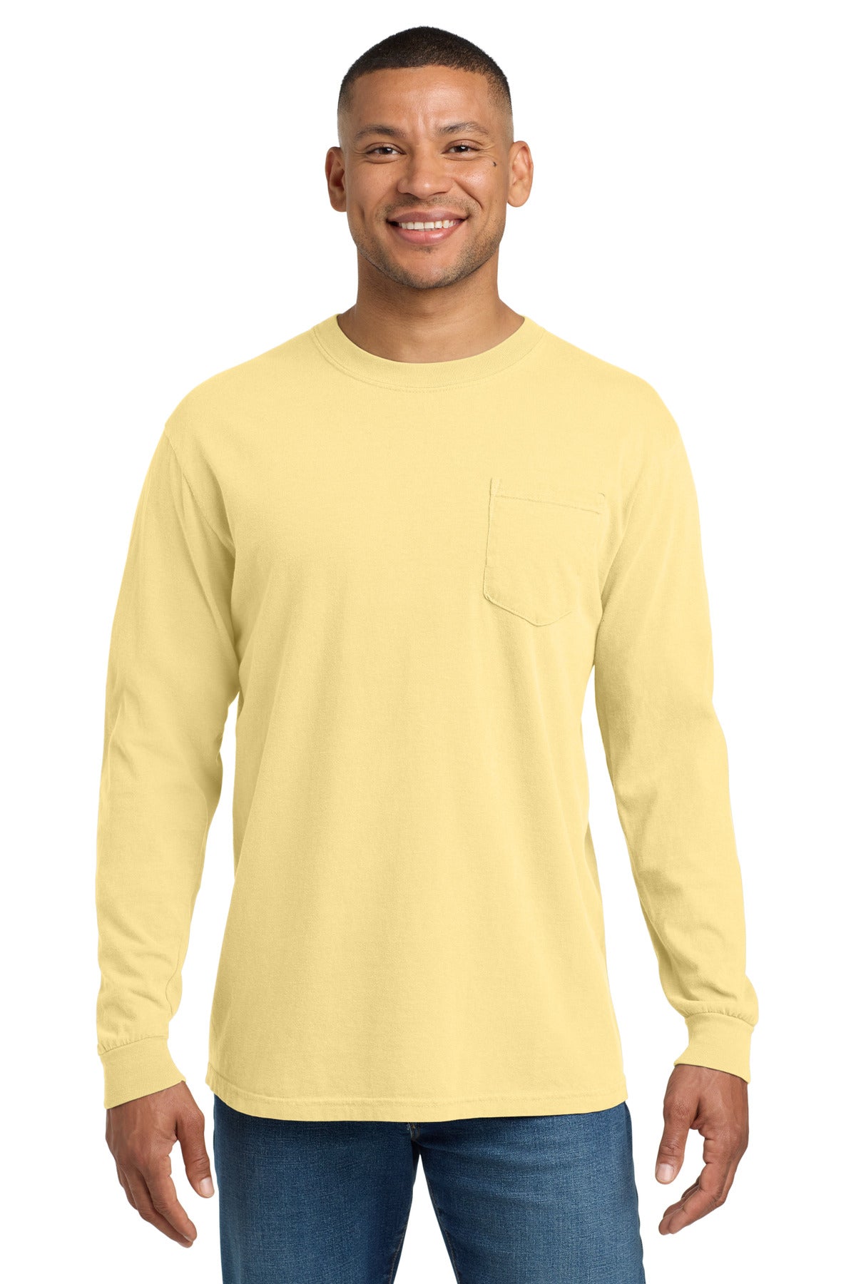 COMFORT COLORS Heavyweight Ring Spun Long Sleeve Pocket Tee. 4410