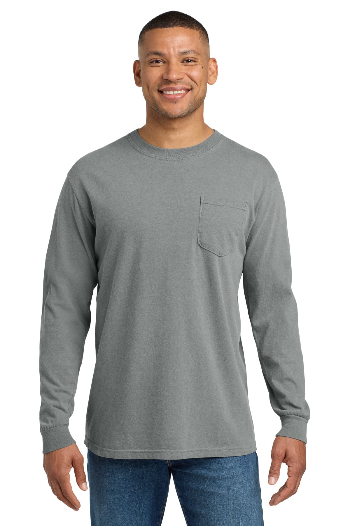 COMFORT COLORS Heavyweight Ring Spun Long Sleeve Pocket Tee. 4410