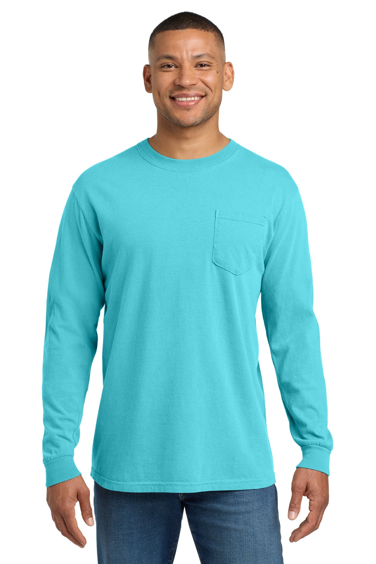 COMFORT COLORS Heavyweight Ring Spun Long Sleeve Pocket Tee. 4410