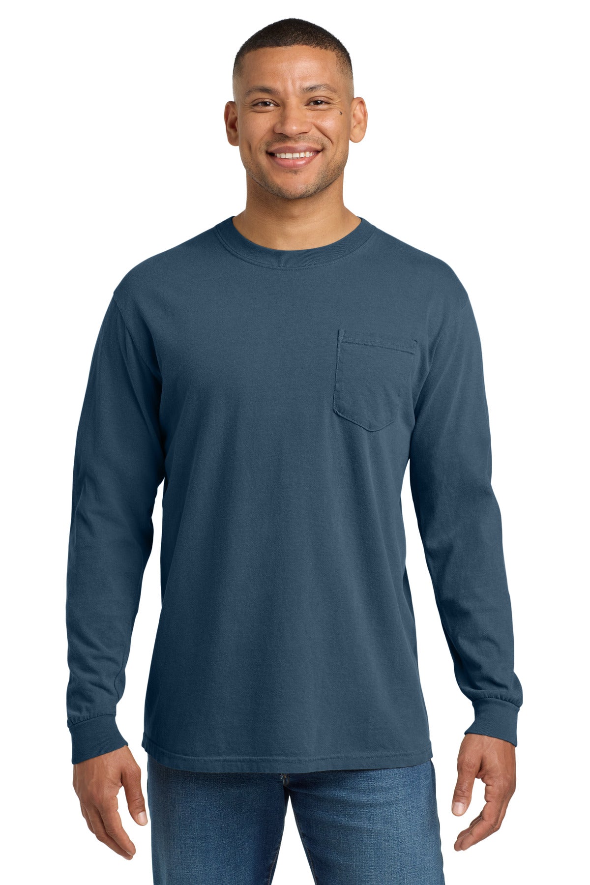 COMFORT COLORS Heavyweight Ring Spun Long Sleeve Pocket Tee. 4410