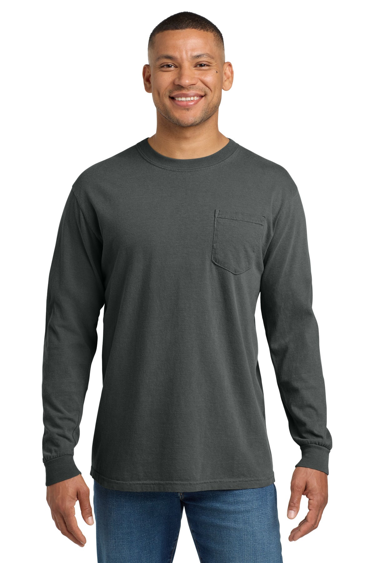 COMFORT COLORS Heavyweight Ring Spun Long Sleeve Pocket Tee. 4410