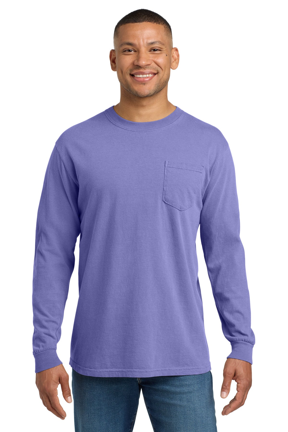 COMFORT COLORS Heavyweight Ring Spun Long Sleeve Pocket Tee. 4410