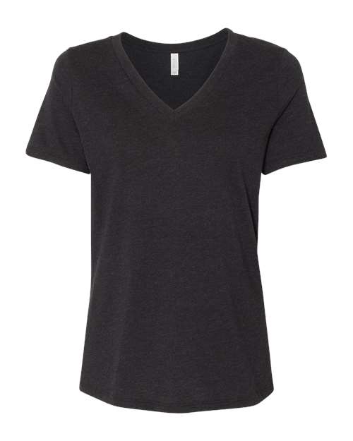 Women's Relaxed Heather CVC V-Neck Tee - 6405CVC