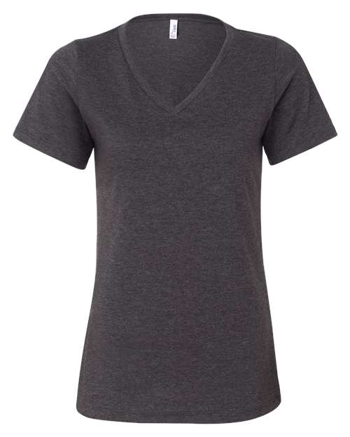 Women's Relaxed Heather CVC V-Neck Tee - 6405CVC