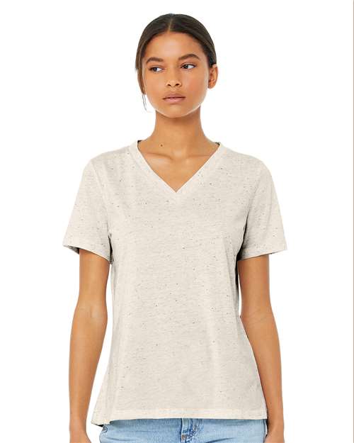 Women's Relaxed Triblend Short Sleeve V-Neck Tee - 6415