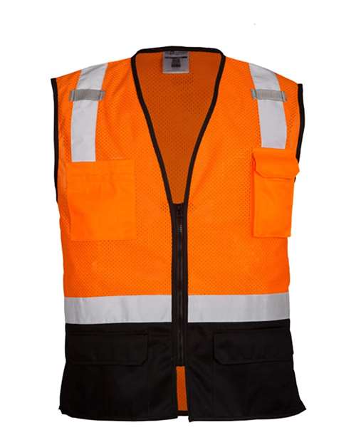Black Bottom Mesh Class 2 Vest - 1509