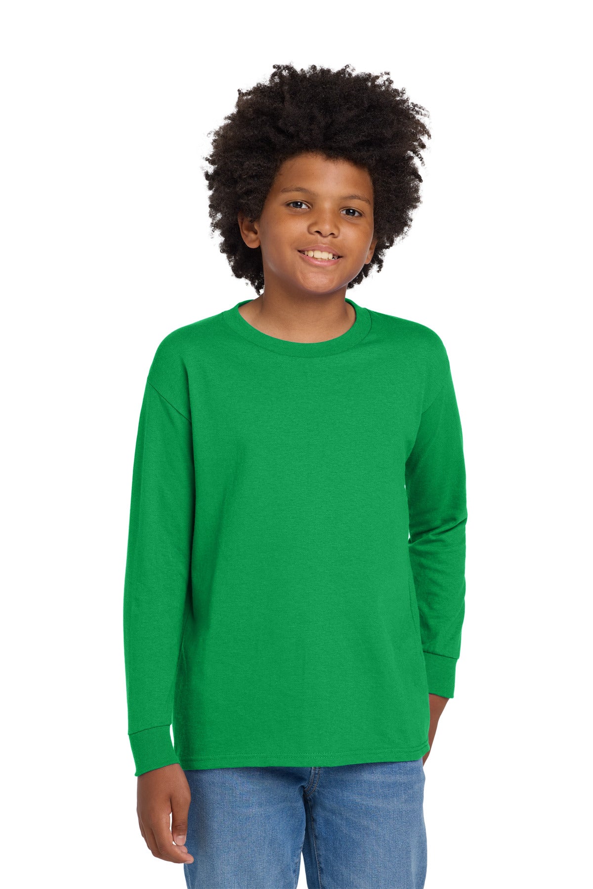 Gildan Youth Heavy Cotton 100% Cotton Long Sleeve T-Shirt. 5400B