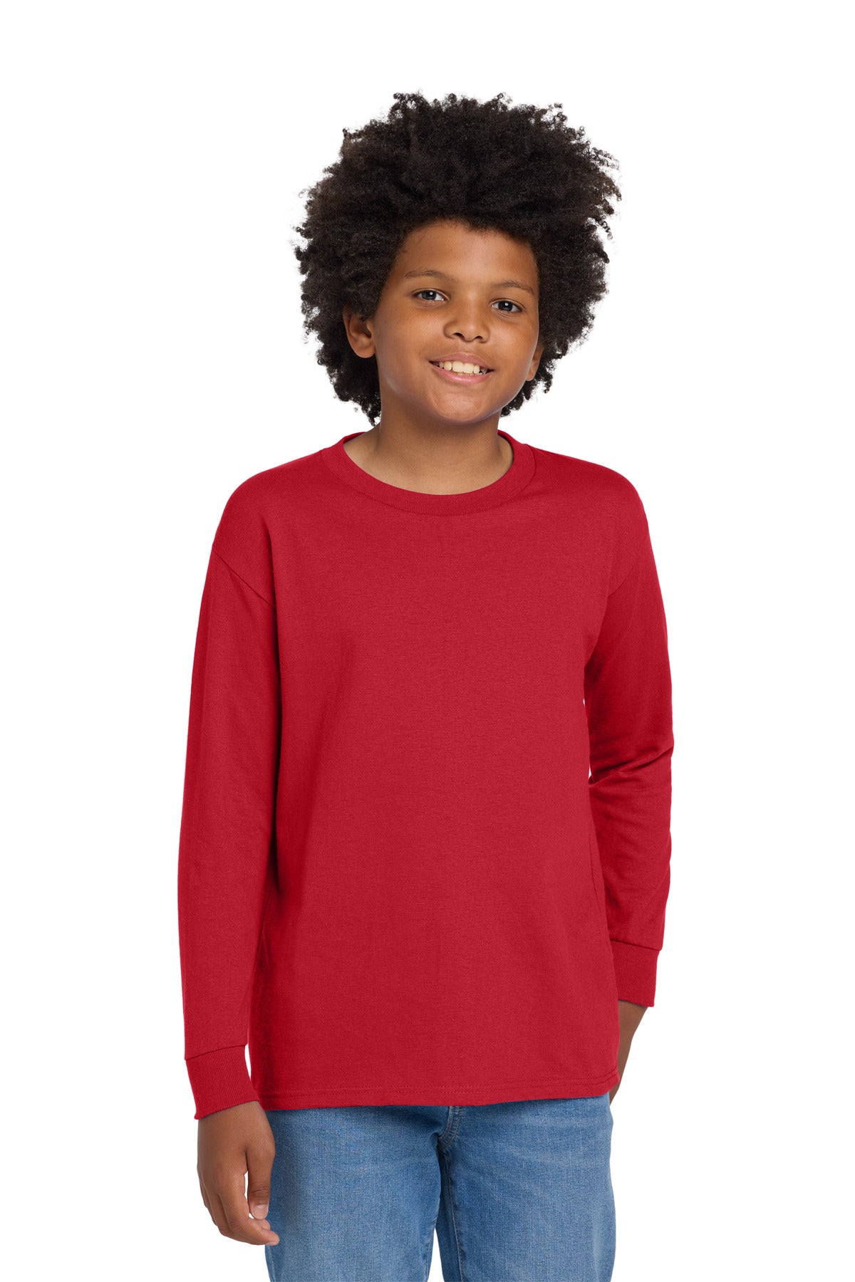 Gildan Youth Heavy Cotton 100% Cotton Long Sleeve T-Shirt. 5400B