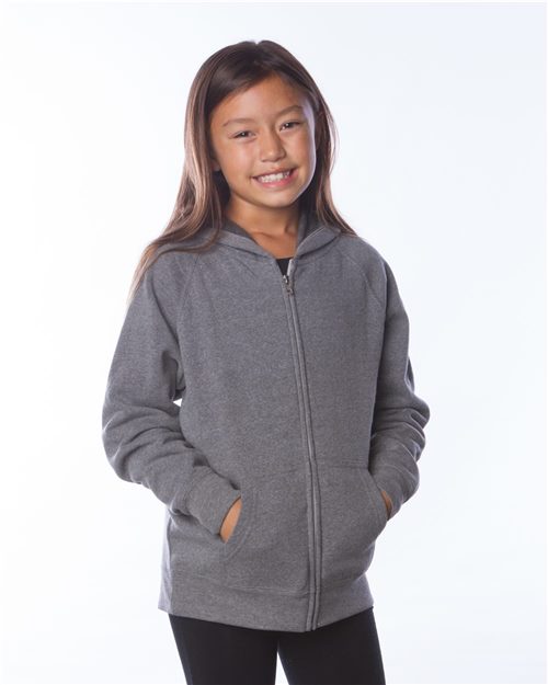 Youth Lightweight Special Blend Raglan Zip Hood - PRM15YSBZ