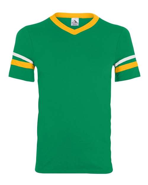 V-Neck Jersey with Striped Sleeves - 360