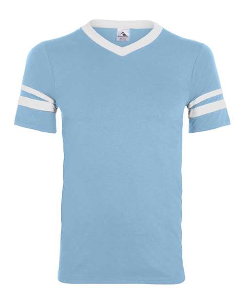 V-Neck Jersey with Striped Sleeves - 360