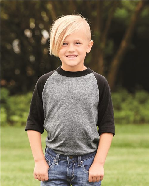Youth Three-Quarter Sleeve Baseball Jersey - 4421