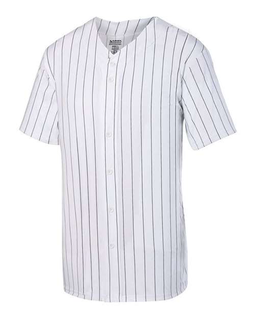 Youth Pinstripe Full Button Baseball Jersey - 1686