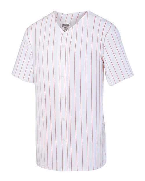 Youth Pinstripe Full Button Baseball Jersey - 1686