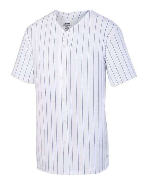Youth Pinstripe Full Button Baseball Jersey - 1686