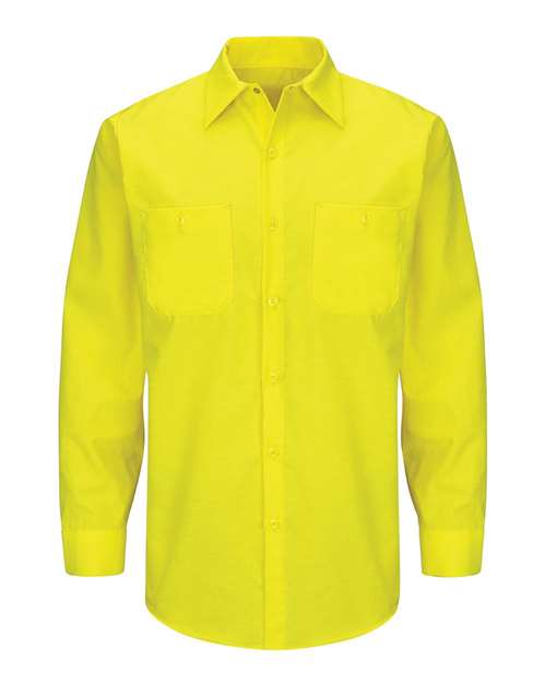 Enhanced & Hi-Visibility Long Sleeve Work Shirt - Tall Sizes - SY14T