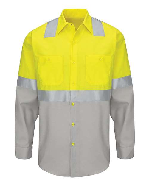 Enhanced & Hi-Visibility Long Sleeve Work Shirt - Tall Sizes - SY14T