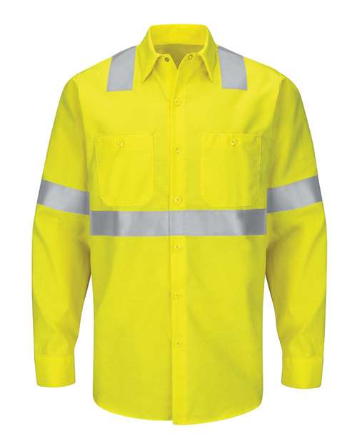 Enhanced & Hi-Visibility Long Sleeve Work Shirt - Tall Sizes - SY14T