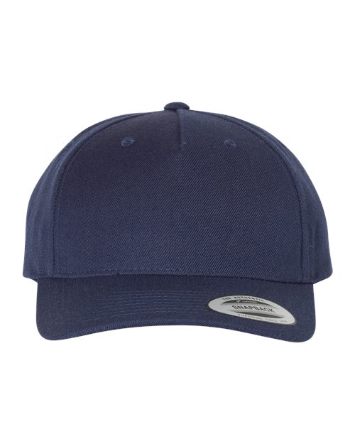 Premium Five-Panel Curved Visor Snapback Cap - 5789M