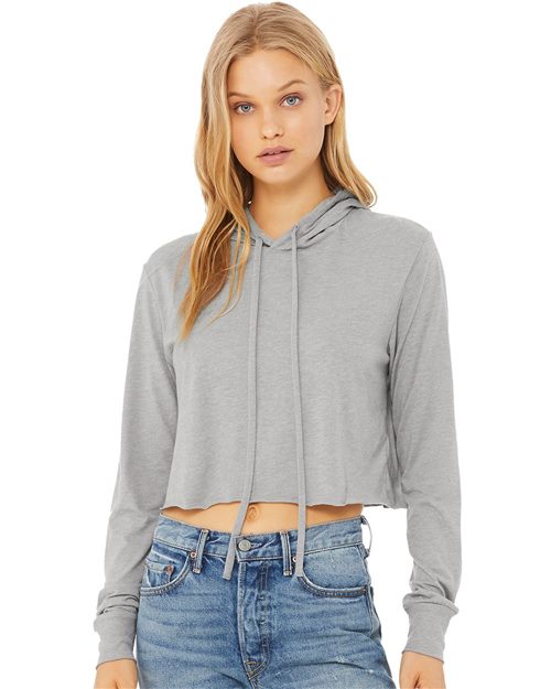 Women’s Triblend Crop Long Sleeve Hoodie - 8512