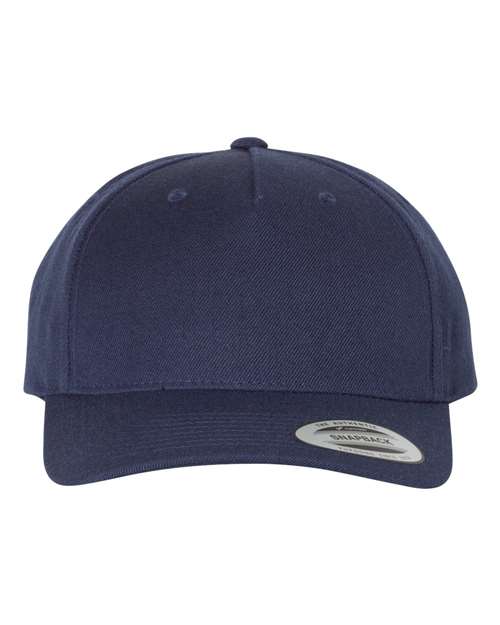 Premium Five-Panel Curved Visor Snapback Cap - 5789M