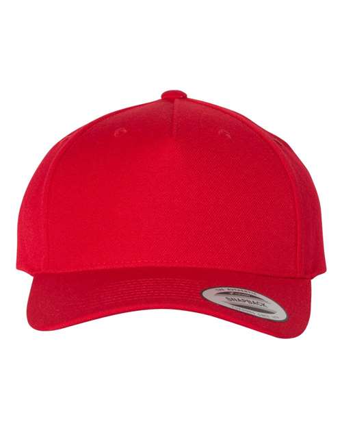 Premium Five-Panel Curved Visor Snapback Cap - 5789M