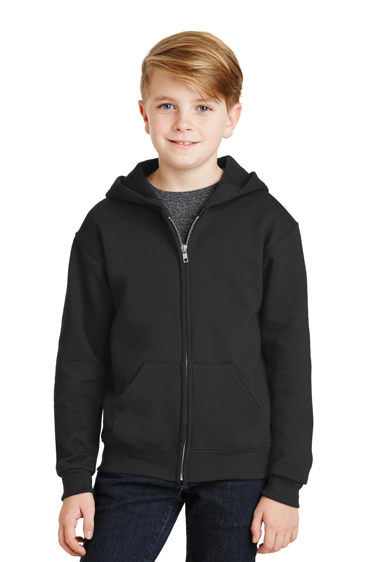993B – Jerzees   - Youth NuBlend   Full-Zip Hooded Sweatshirt.