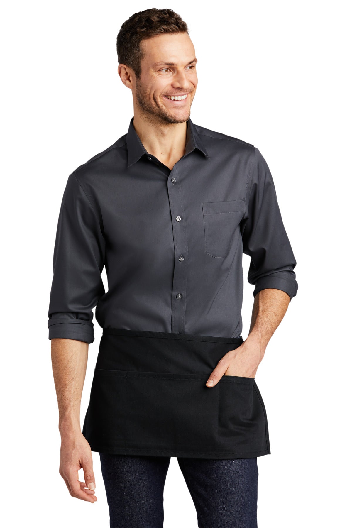 A707 – Port Authority   Easy Care Reversible Waist Apron with Stain Release.