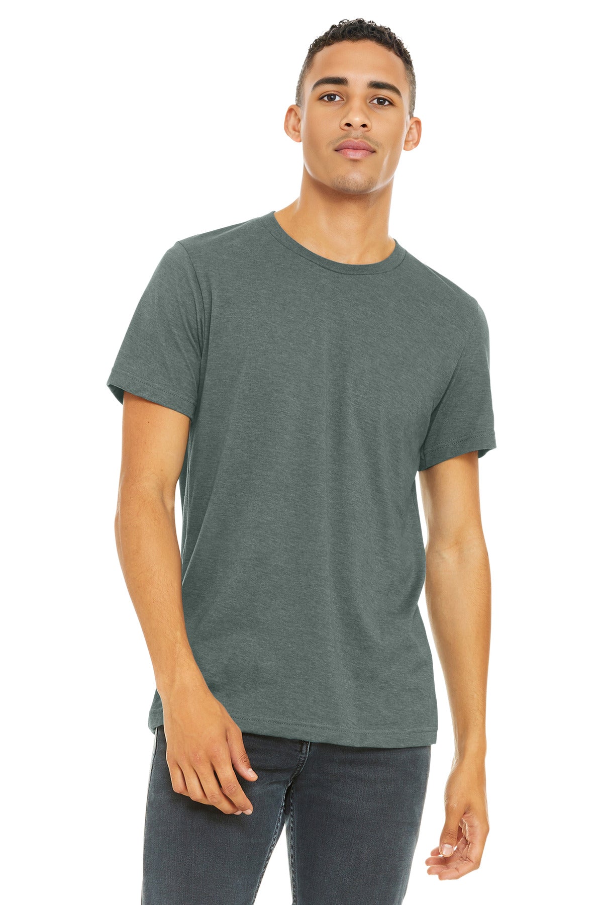 BELLA+CANVAS Unisex Heather CVC Short Sleeve Tee. BC3001CVC